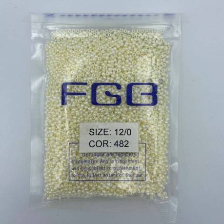 Бісер 12/0 FGB, 50 гр - шампань блискучий (482)