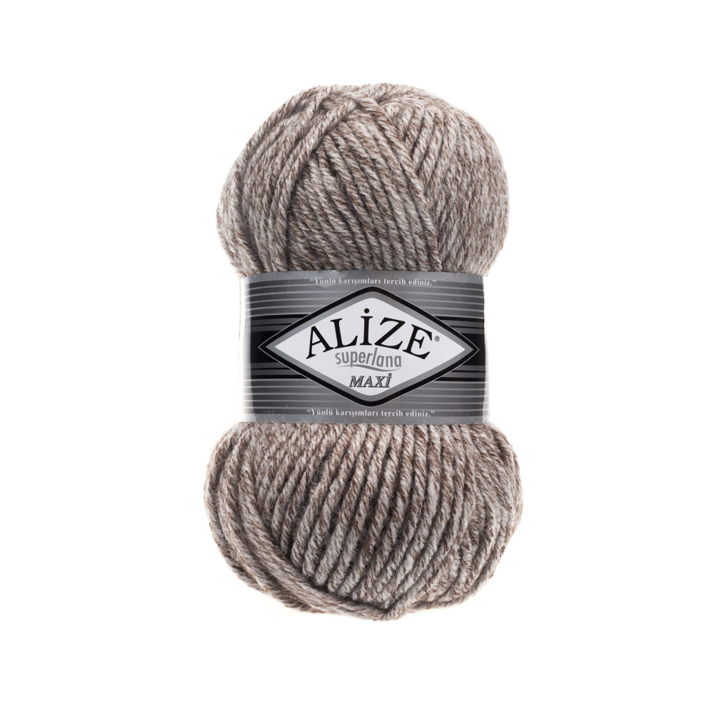 Пряжа Alize Superlana Maxi молочно-коричневий жаспе (803)