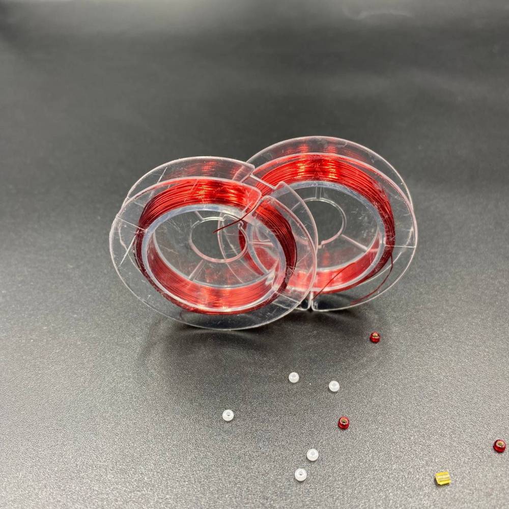 Wire for beads 0.3 mm, 10 m, red