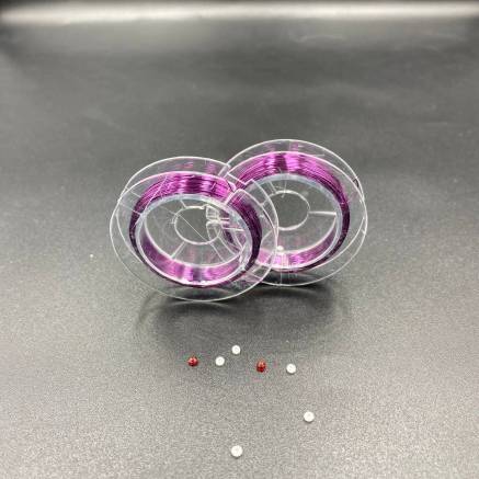 Wire for beads 0.3 mm, 10 m, фиолетовая