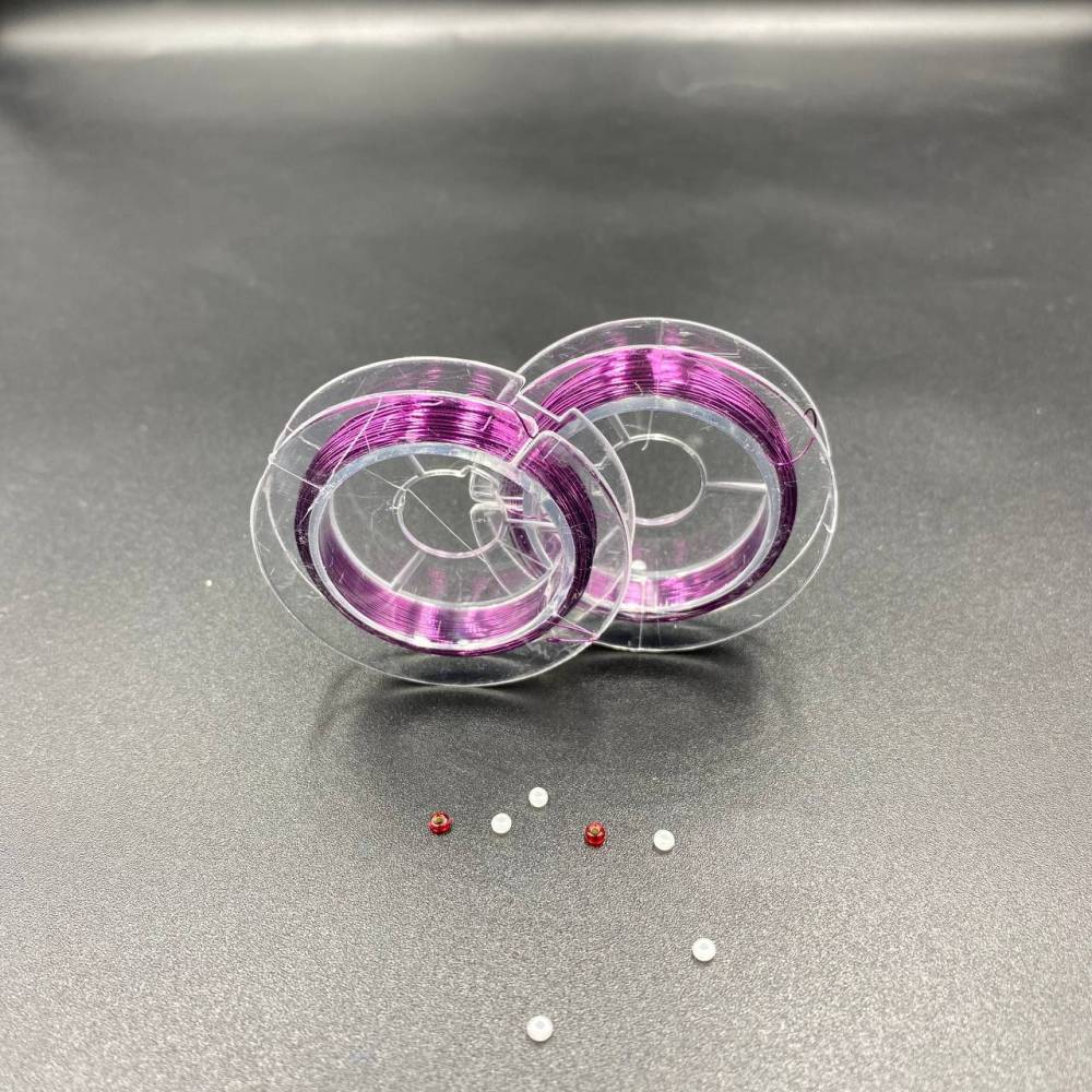 Wire for beads 0.3 mm, 10 m, фиолетовая