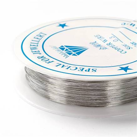 Дріт для бісеру 0,3 мм, 30м, срібло - Cooperwire