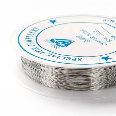 Дріт для бісеру 0,3 мм, 30м, срібло - Cooperwire