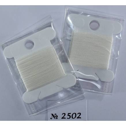 Thread for beads TYTAN 100, No. 2502, 30m, milky