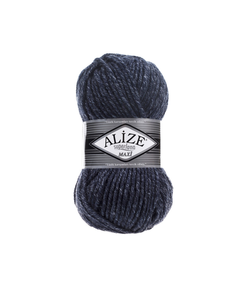 Yarn Alize Superlana Maxi dark blue (805) Yarn Alize Superlana Maxi dark blue (805)