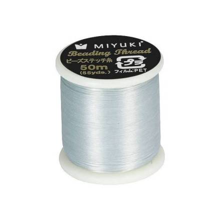 Нитка бисерная нейлоновая Miyuki HF10R (3) , 50 м, жемчужная серая