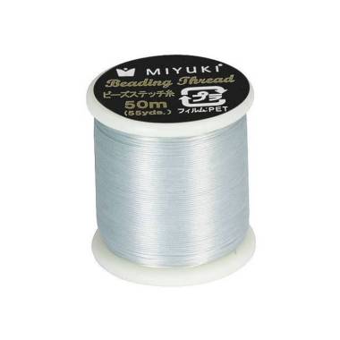 Miyuki HF10R (3) nylon beading thread, 50 m, pearl gray
