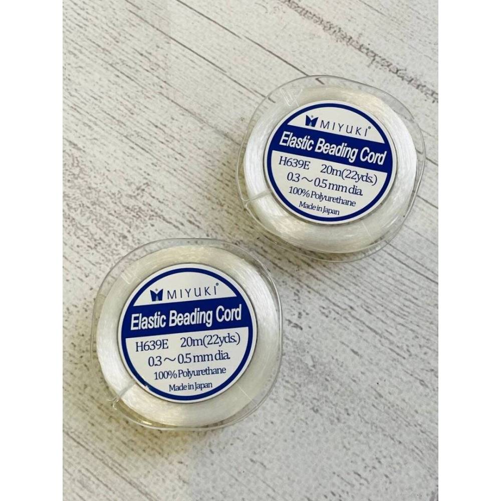 Elastic thread Miyuki H639E 0.3-0.5 mm (20 m), white