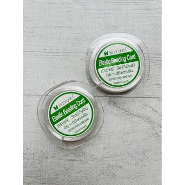 Elastic thread Miyuki H3198E 0.6-0.8 mm (5 m), white