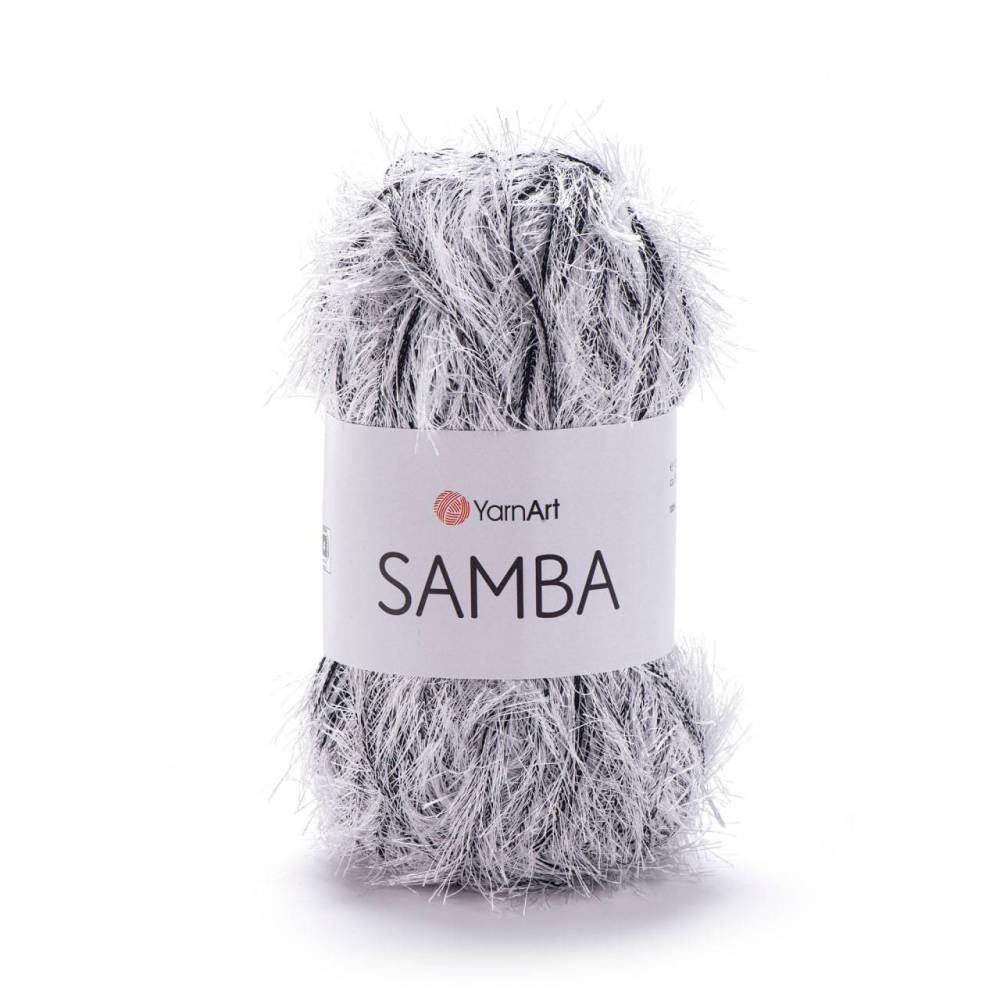 Yarn YarnArt Samba black and white (A-64) Yarn YarnArt Samba black and white (A-64)