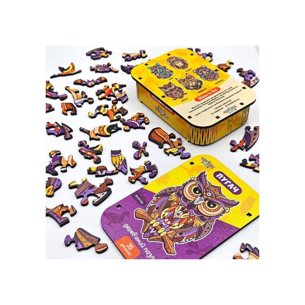 Wooden Puzzle "Owl Figured", XS, 11x17 cm