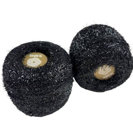 Fil Kristal yarn, black with lurex