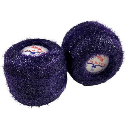 Fil Kristal yarn, purple with lurex