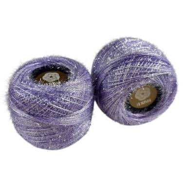 Fil Kristal yarn, lilac melange with lurex