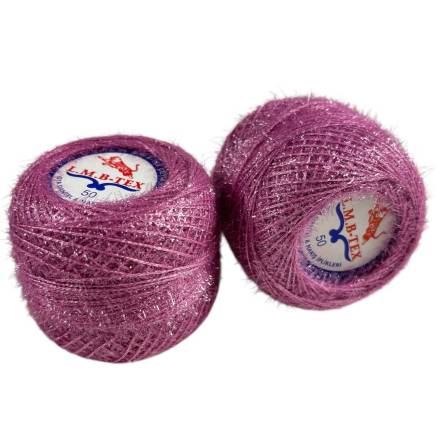 Fil Kristal yarn, dry rose with lurex