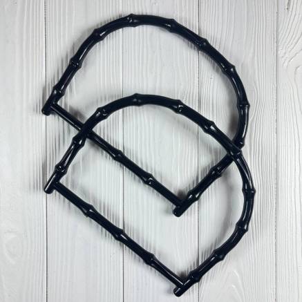 Black bamboo bag handles