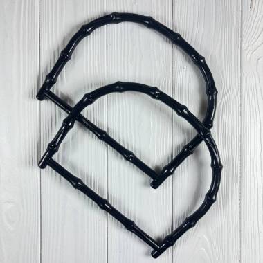 Black bamboo bag handles