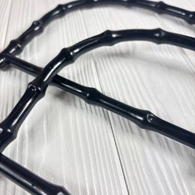 Black bamboo bag handles