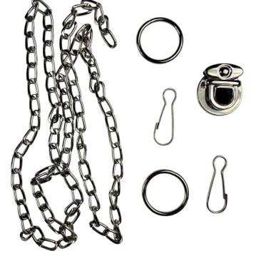 Set of accessories for bag, silver