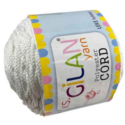 Поліпропіленовий шнур Gord Gilan Yarn 5 мм, білий
