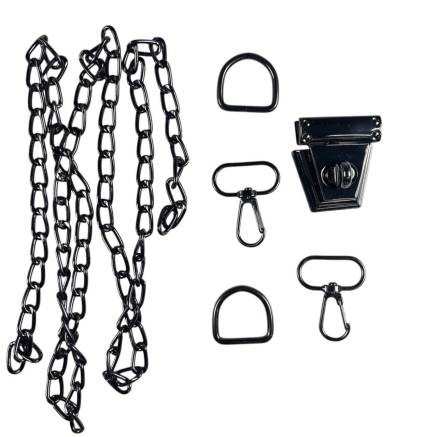 Set of accessories for bag, antique