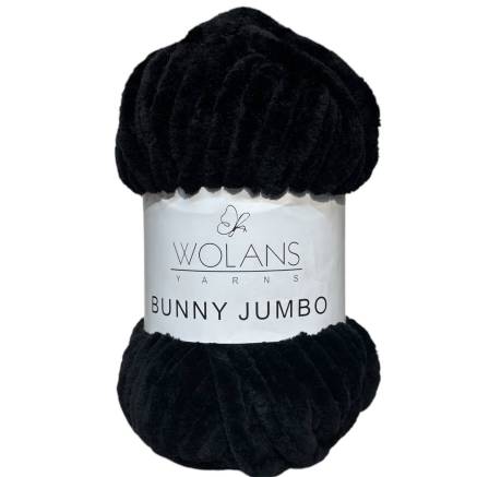 Пряжа Wolans Yarns Bunny Jumbo чорний (20010)