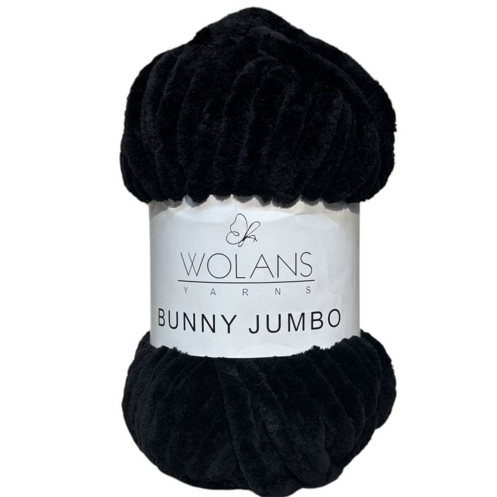 Пряжа Wolans Yarns Bunny Jumbo чорний (20010)