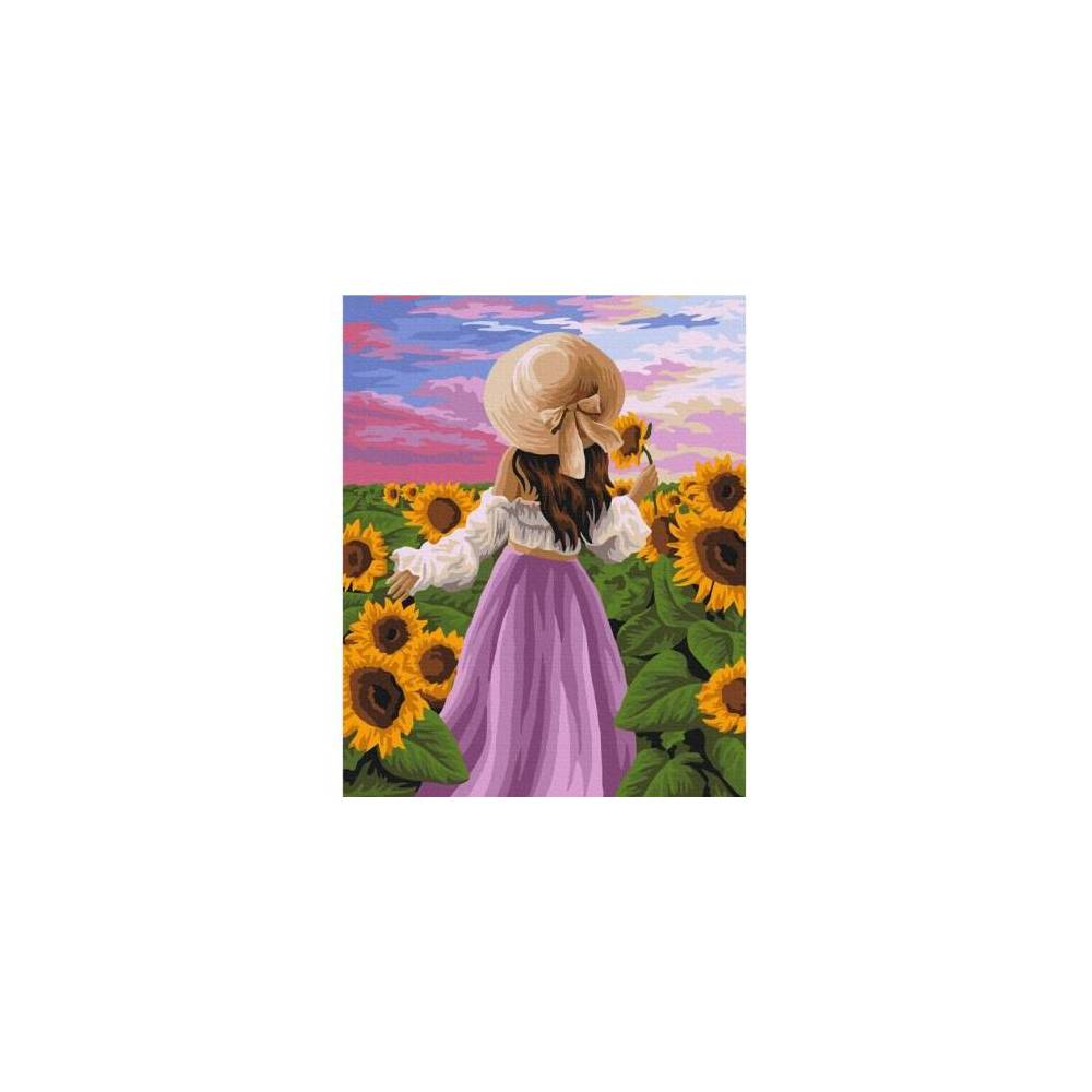 Paint by numbers Lady in sunflowers Brushme 40x50 cm BS51571 Paint by numbers Lady in sunflowers Brushme 40x50 cm BS51571