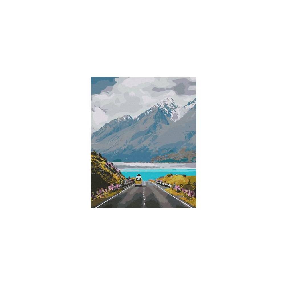 Painting by numbers Journey to the mountains Brushme 40x50 cm BS31640 Painting by numbers Journey to the mountains Brushme 40x50 cm BS31640