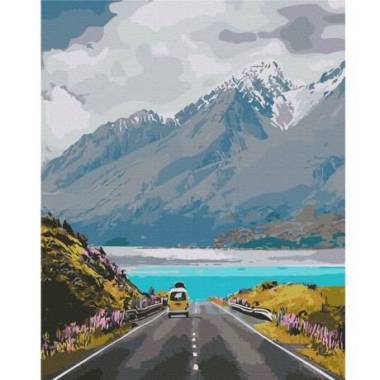 Painting by numbers Journey to the mountains Brushme 40x50 cm BS31640