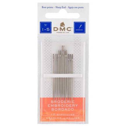 Needles for smooth embroidery No. 1-5, 12 pcs., DMC (1765/1)