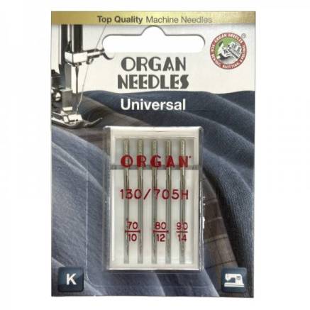 Needles for sewing machines ORGAN 130/705H universal No. 70-90 5 pcs.