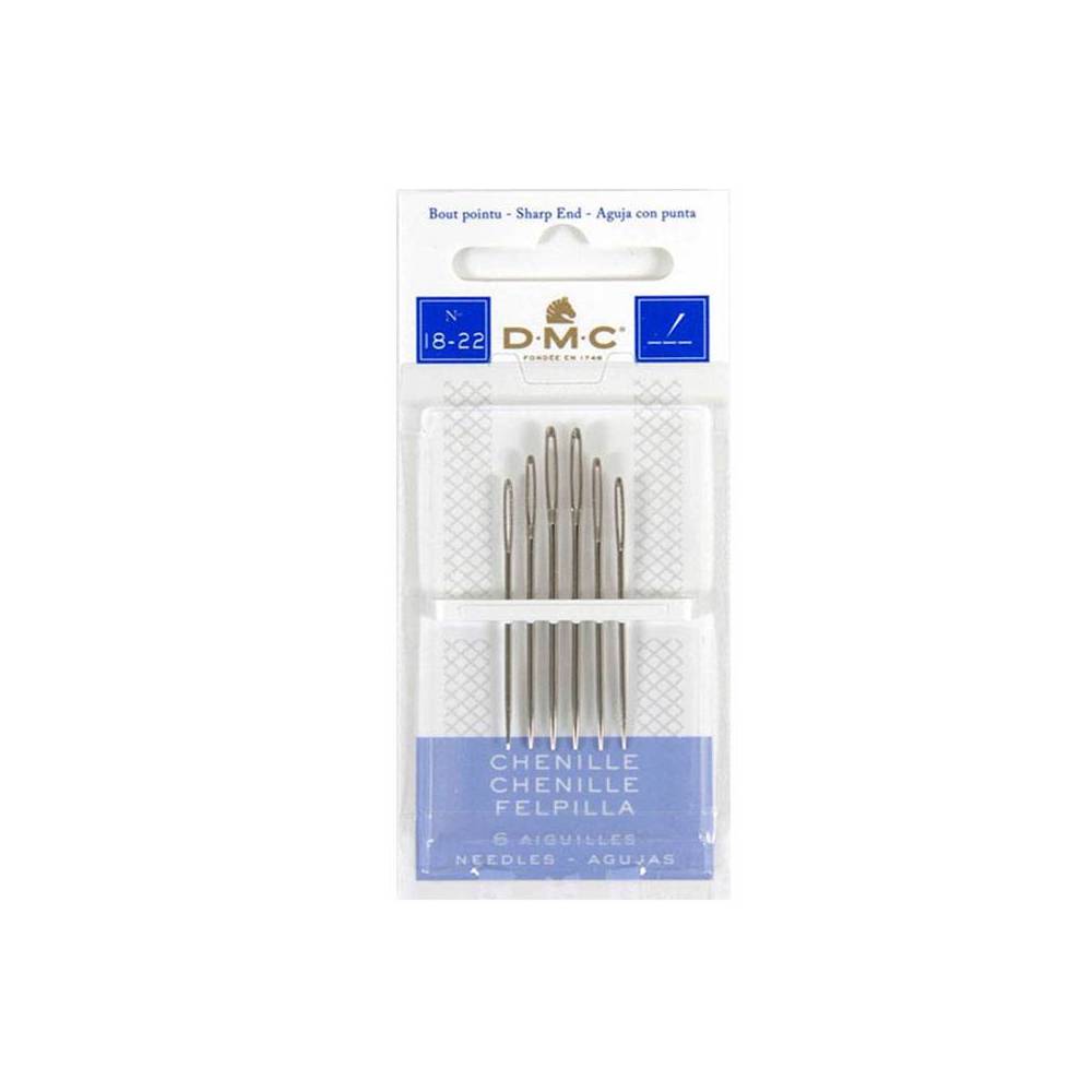 Chenille needles No. 18-22, 6 pcs., DMC (1768/1) Chenille needles No. 18-22, 6 pcs., DMC (1768/1)