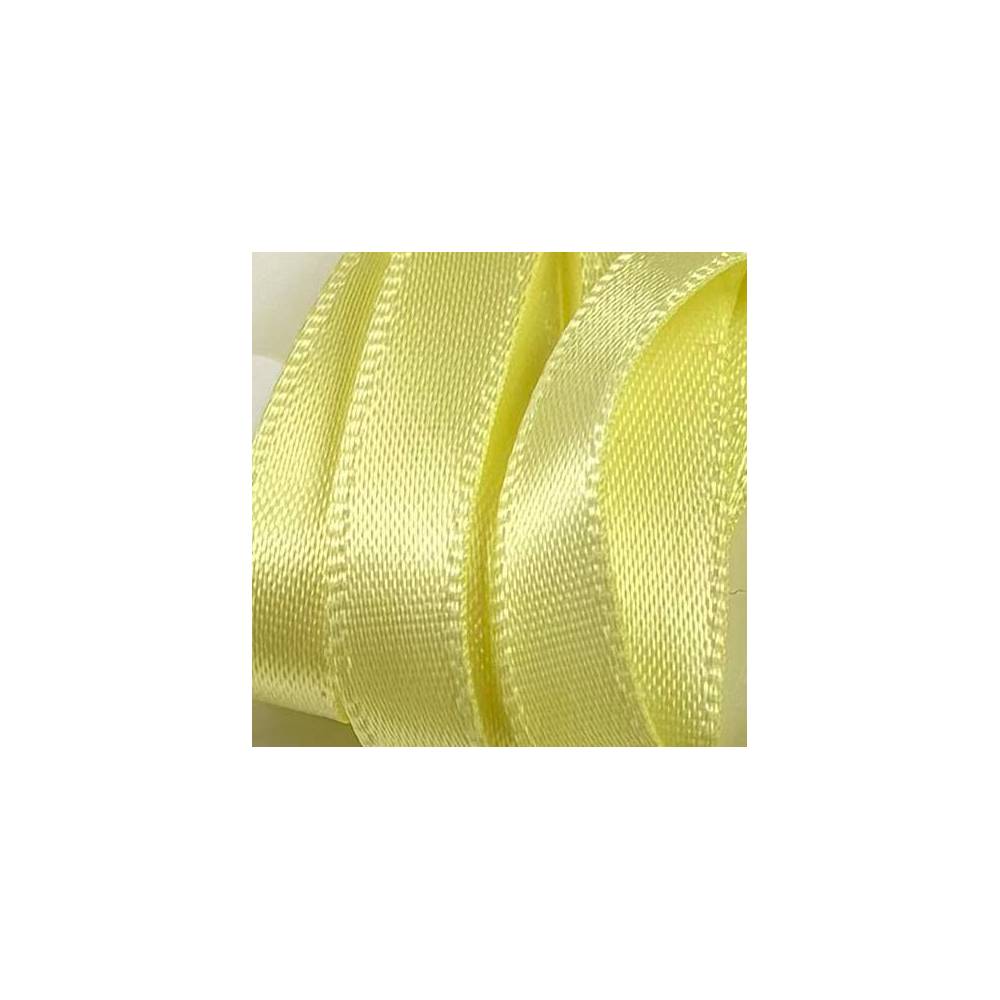 Satin ribbon 6 mm, soft yellow (617)