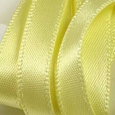 Satin ribbon 6 mm, soft yellow (617)