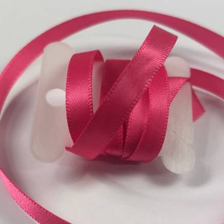 Satin ribbon 6 mm, pink camellia (157)