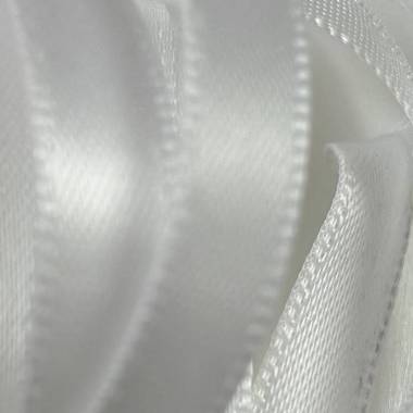 Satin ribbon 6 mm, white (029)