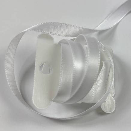 Satin ribbon 6 mm, white (029)