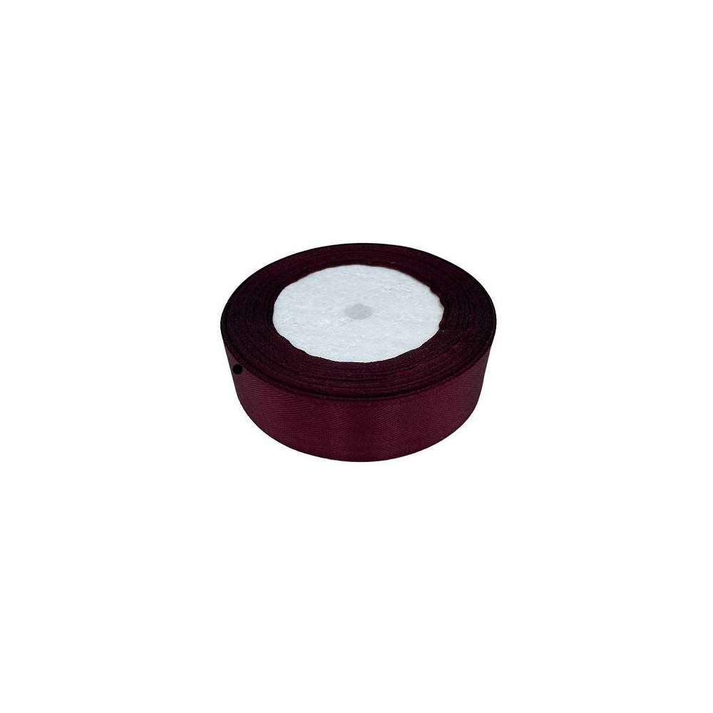 Satin ribbon 2.5 cm, burgundy (48)