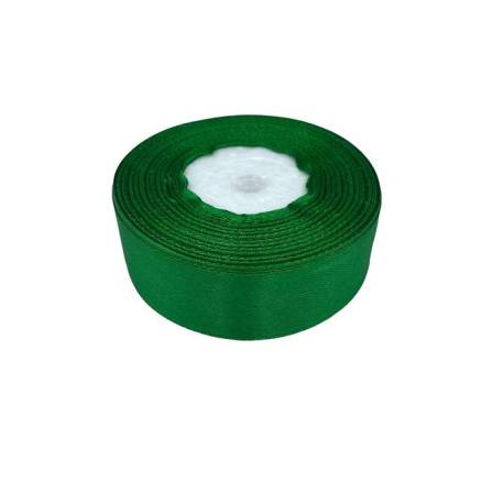 Satin ribbon 2.5 cm, green (19)