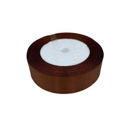 Satin ribbon 2.5 cm, brown (71)