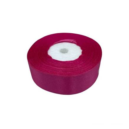 Satin ribbon 2.5 cm, raspberry (28)