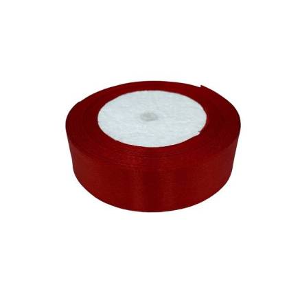 Satin ribbon 2.5 cm, red (26)
