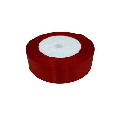 Satin ribbon 2.5 cm, red (26)