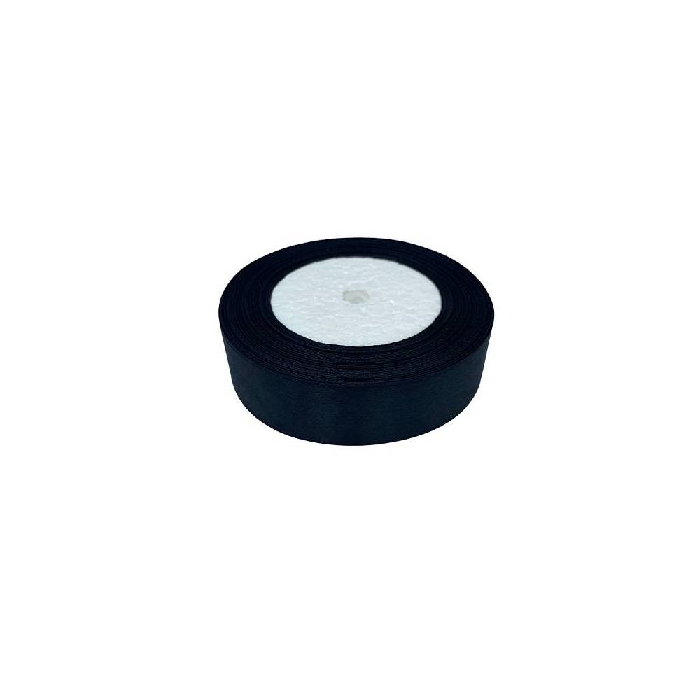 Satin ribbon 2.5 cm, black (39) Satin ribbon 2.5 cm, black (39)