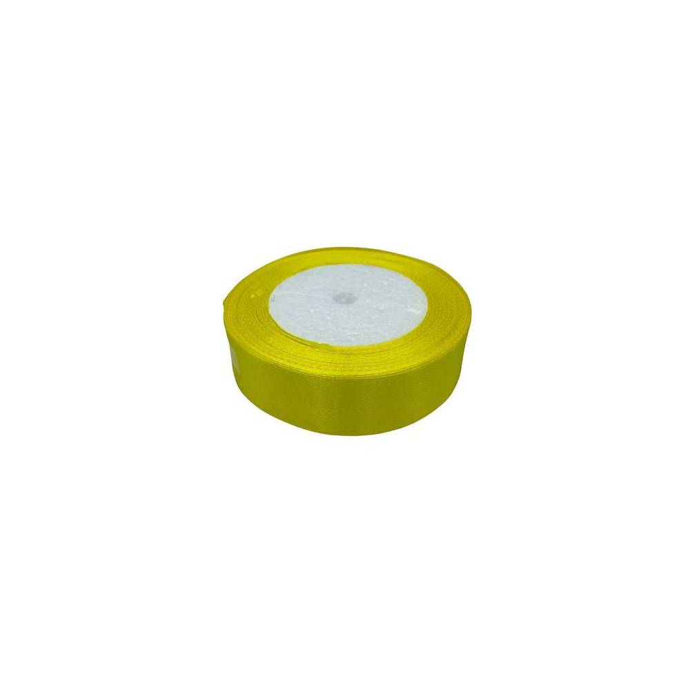 Satin ribbon 2.5 cm, bright yellow (15) Satin ribbon 2.5 cm, bright yellow (15)