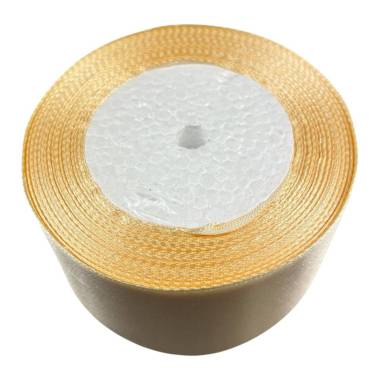 Satin ribbon 5 cm, vanilla.