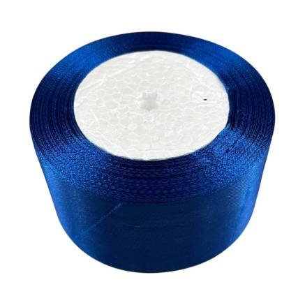 Satin ribbon 5 cm, blue