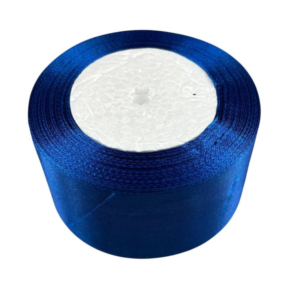 Satin ribbon 5 cm, blue Satin ribbon 5 cm, blue