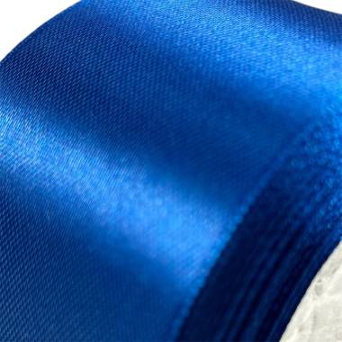 Satin ribbon 5 cm, blue